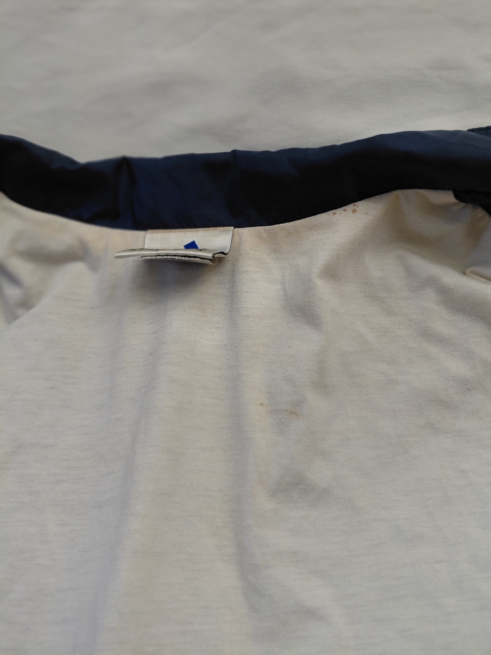 Vintage 90s Adidas Colorblock Windbreaker Navy Blue Jacket XL - Picture 8 of 16